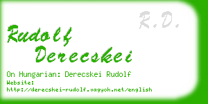 rudolf derecskei business card